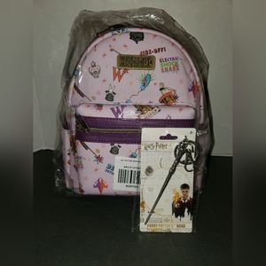 Loungefly Harry Potter Weasleys' Wizard Wheezes Mini Backpack and keychain set